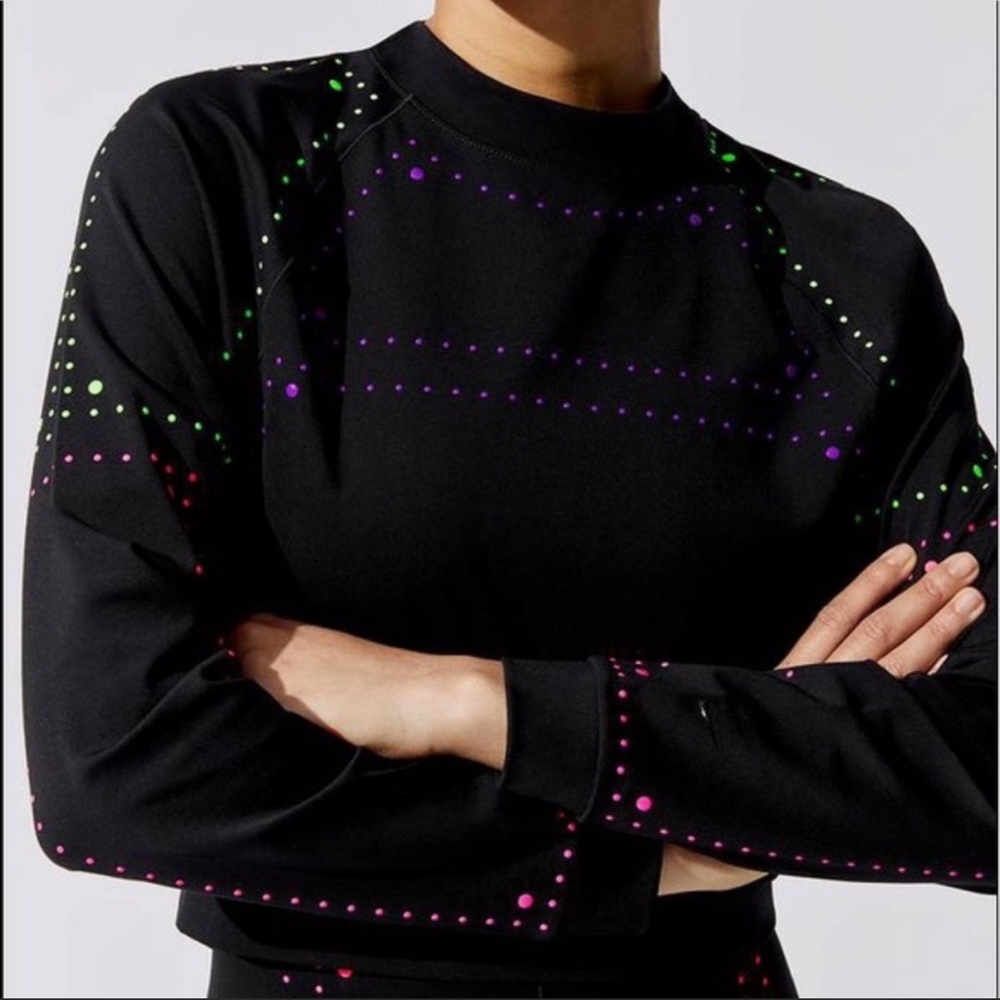 Nike Neon Studded Crop Top / Sweatshirt